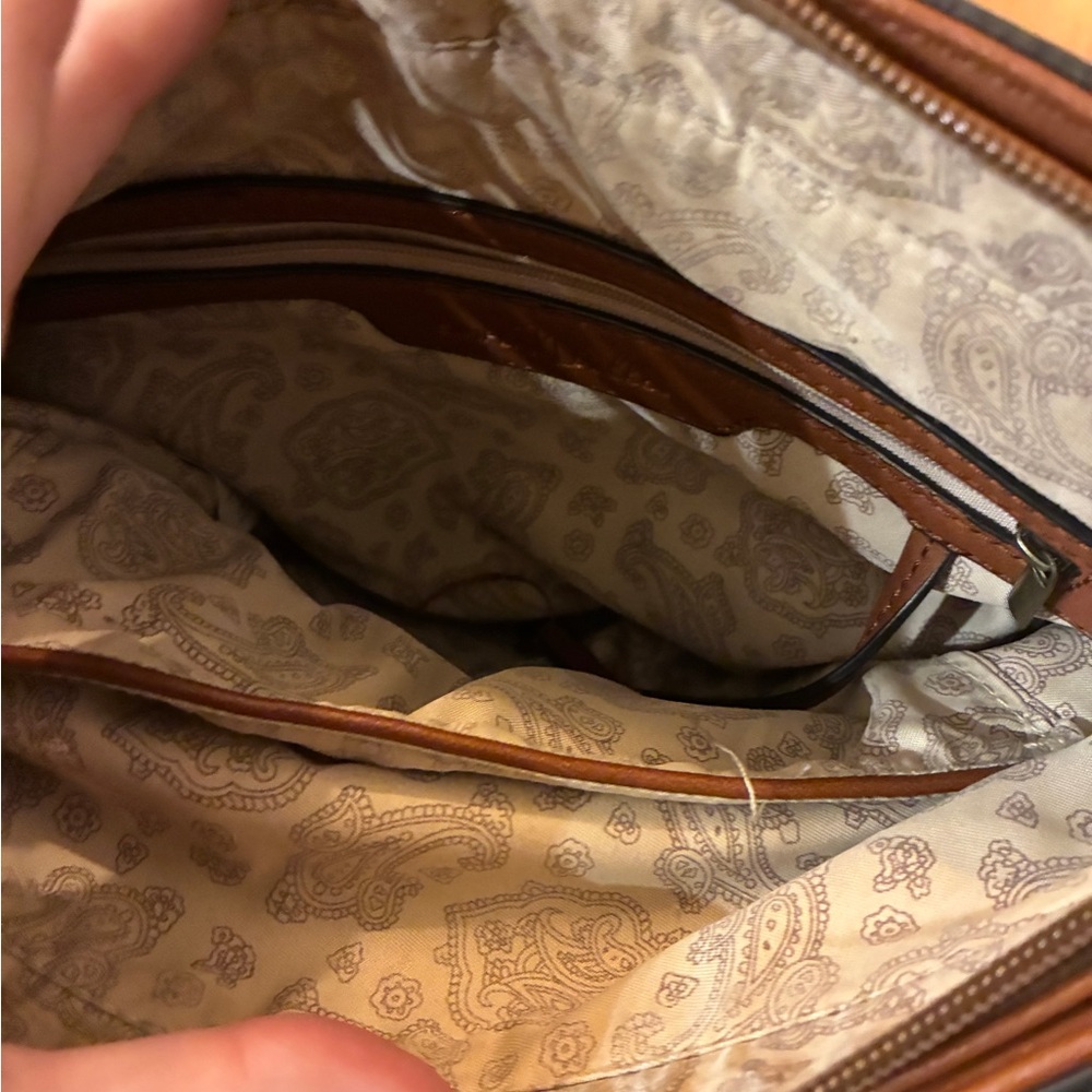 Equestrian Style Brown Fringe Crossbody Bag Saddle Inspired - Picture 7 of 9